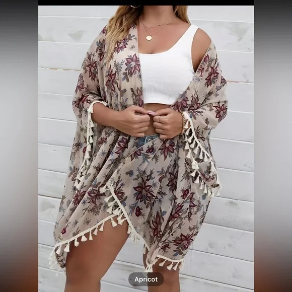 Floral Kimono 2X NWOT - Picture 3 of 6